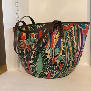 NEIMEN MARCUS, tropical design tote.🌴🌺🌴 beach, party, sun and fun.